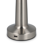 Candeeiro de mesa com 3 modos de luz e sensor tátil na parte superior cor prateado terceira vista