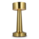 Candeeiro de mesa com 3 modos de luz e sensor tátil na parte superior cor dourado segunda vista