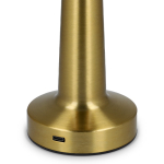Candeeiro de mesa com 3 modos de luz e sensor tátil na parte superior cor dourado terceira vista