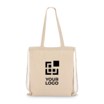 Saco-mochila de cordão de algodão OEKO-TEX 140 g/m² vista principal