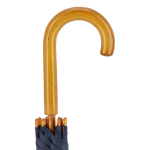 Guarda-chuva em várias cores com punho curvo de madeira Ø103 cor azul-escuro quinta vista