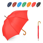 Guarda-chuva em várias cores com punho curvo de madeira Ø103