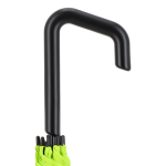 Clássico guarda-chuva com punho original geométrico preto Ø103 cor verde-lima sexta vista