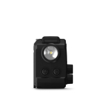 Rádio portátil solar com lanterna e bateria externa de emergência cor preto quarta vista