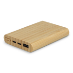 Powerbank de bambu sustentável com certificação FSC 5000 mAh cor natural