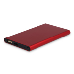 Powerbank de alumínio reciclado em várias cores 4000 mAh cor vermelho