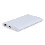 Powerbank de alumínio reciclado em várias cores 4000 mAh cor branco