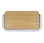 Carregador sem fios de bambu para secretária com iluminação 15 W cor natural terceira vista