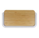 Carregador sem fios de bambu para secretária com iluminação 15 W cor natural quarta vista