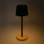 Candeeiro de mesa personalizável com 3 modos de iluminação cor preto terceira vista