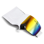 Óculos desportivos com fita ajustável, ideais para ski e snowboard cor branco