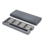 Kit de ferramentas de precisão para reparar dispositivos eletrónicos cor cinzento segunda vista