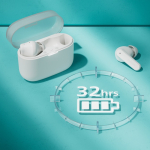 Auriculares sem fios de longa autonomia marca Philips cor branco quinta vista