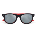Óculos de sol personalizáveis bicoloridos, lentes polarizadas UV400 cor vermelho segunda vista