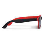 Óculos de sol personalizáveis bicoloridos, lentes polarizadas UV400 cor vermelho terceira vista