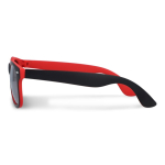 Óculos de sol personalizáveis bicoloridos, lentes polarizadas UV400 cor vermelho quarta vista