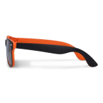 Óculos de sol personalizáveis bicoloridos, lentes polarizadas UV400 cor cor-de-laranja quarta vista