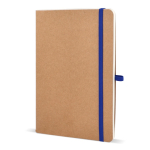 Caderno de capa mole de papel kraft FSC, folhas A5 quadriculadas cor azul