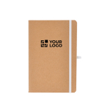 Caderno de capa mole de papel kraft FSC, folhas A5 quadriculadas vista principal