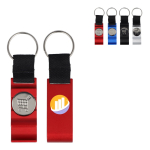 Porta-chaves abre-caricas multiusos 3 em 1 de alumínio colorido