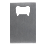 Abre-caricas feito de aço inoxidável em forma de cartão de crédito cor prateado