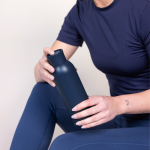 Garrafa térmica de aço reciclado com tampa a pressão 500 ml cor azul-escuro segunda vista