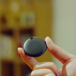 Localizador de artigos com porta-chaves compatível com Apple e Android cor preto sexta vista