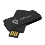 USB de plástico, giratória, personalização total, feita na Europa cor preto vista com impressão