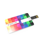 Cartão USB 2.0 ultrafino, personalização total, feito na Europa cor branco vista com impressão
