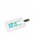 Cartão USB 2.0 ultrafino, personalização total, feito na Europa cor branco vista principal