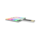 Pen USB desdobrável e quadrada personalização total, feita na Europa cor branco vista com impressão