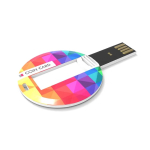 Pen USB 2.0 redonda e dobrável personalização total, feita na Europa cor branco vista com impressão