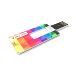 Pen USB 2.0 formato Mini Card personalização total, feita na Europa cor branco vista com impressão