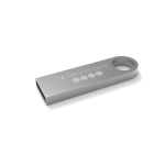 USB metal, pequena e anexável personalização total, feita na Europa cor prateado vista com impressão