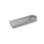 USB 3.0 metal para porta-chaves, personalização total, feita na Europa cor prateado vista com impressão
