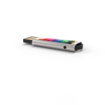 Pen de metal e formato amovível personalização total, feita na Europa cor prateado vista detalhe