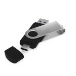 Pen 3.0 metal ligação USB Tipo-C personalização total, feita na Europa cor preto vista detalhe
