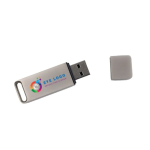 USB 3.2 metal, tampa de fecho personalização total e feita na Europa cor prateado vista detalhe