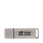 USB 3.2 metal, tampa de fecho personalização total e feita na Europa cor prateado vista principal
