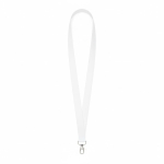 Lanyard poliéster sublimação mosquetão ou clipe personalização total cor branco sétima vista