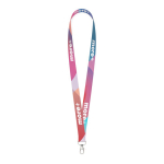 Lanyard poliéster sublimação mosquetão ou clipe personalização total cor branco