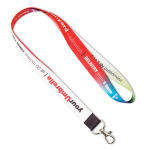 Lanyard poliéster sublimação mosquetão ou clipe personalização total cor branco