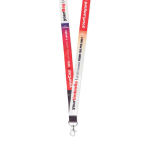 Lanyard poliéster sublimação mosquetão ou clipe personalização total cor branco