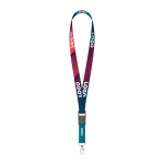 Lanyard de poliéster com fivela desmontável para sublimar cor branco