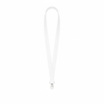 Lanyard rPET para sublimar com mosquetão ou clipe personalização total cor branco sétima vista