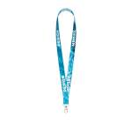 Lanyard rPET para sublimar com mosquetão ou clipe personalização total cor branco