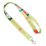 Lanyard rPET para sublimar com mosquetão ou clipe personalização total cor branco
