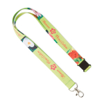 Lanyard rPET para sublimar com mosquetão ou clipe personalização total cor branco