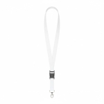 Lanyard desmontável de rPET para sublimação personalização total cor branco sétima vista