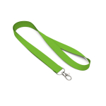 Lanyard de poliéster com mosquetão ou clipe personalização total cor verde maçã sétima vista